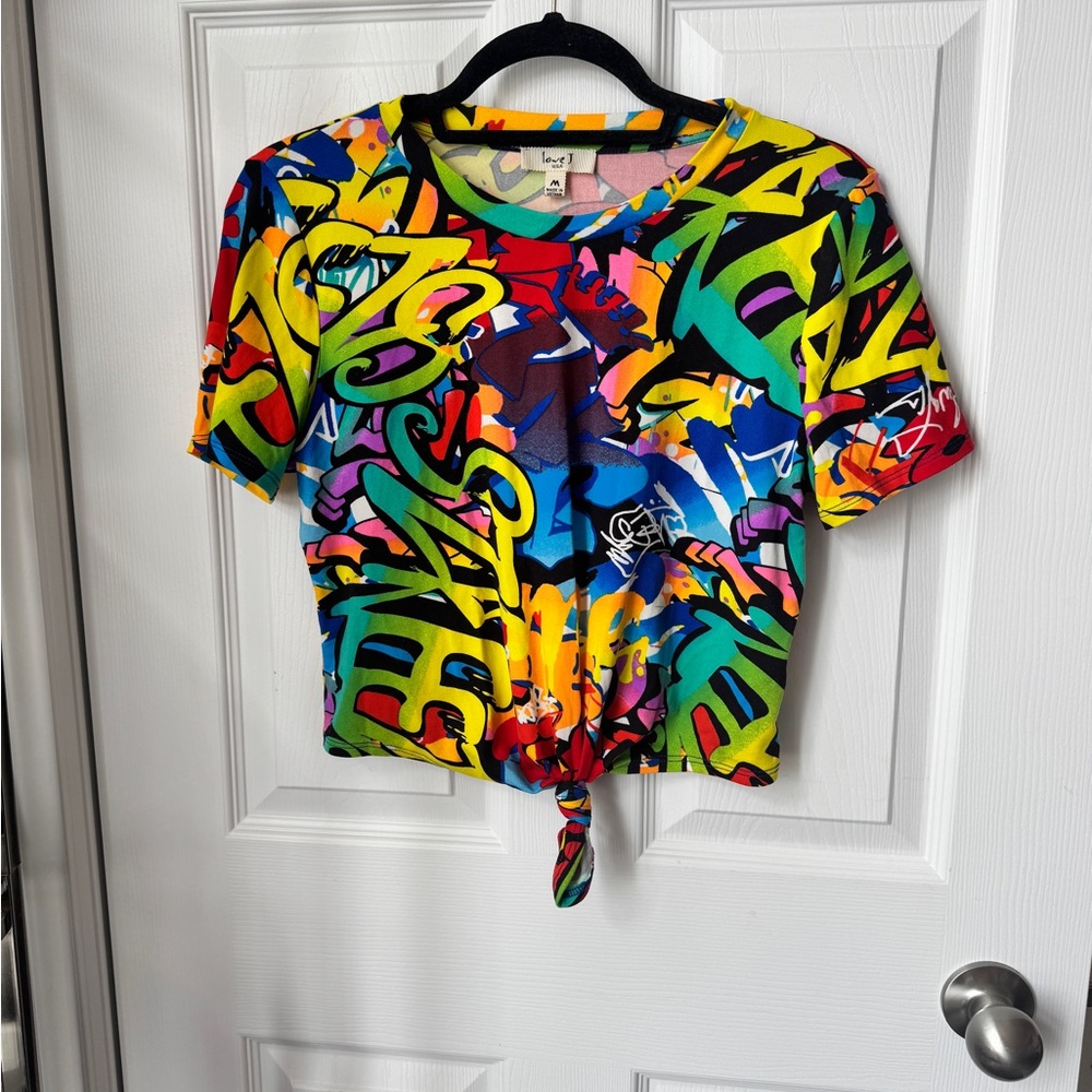Love J Colorful Graffiti Women’s Tee & Short Set